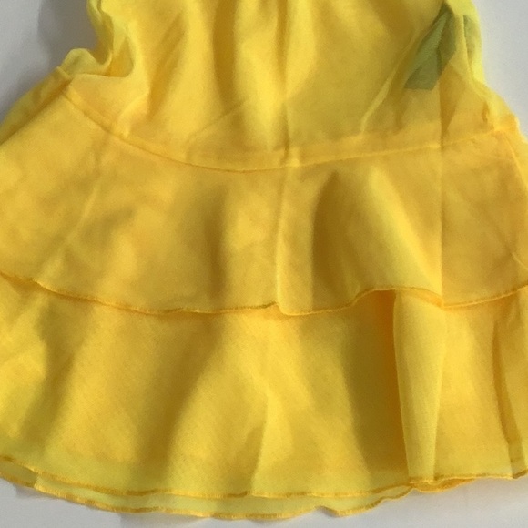 Under the Sun Mesh Ruffle Skirt Mesh Yellow Skirt Size Extra Large New With Tags - Picture 5 of 5